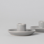 Dove Grey Candle Holders, Set of 2