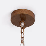 Lourdes Natural Wood Beaded Chandelier, 32" Dia