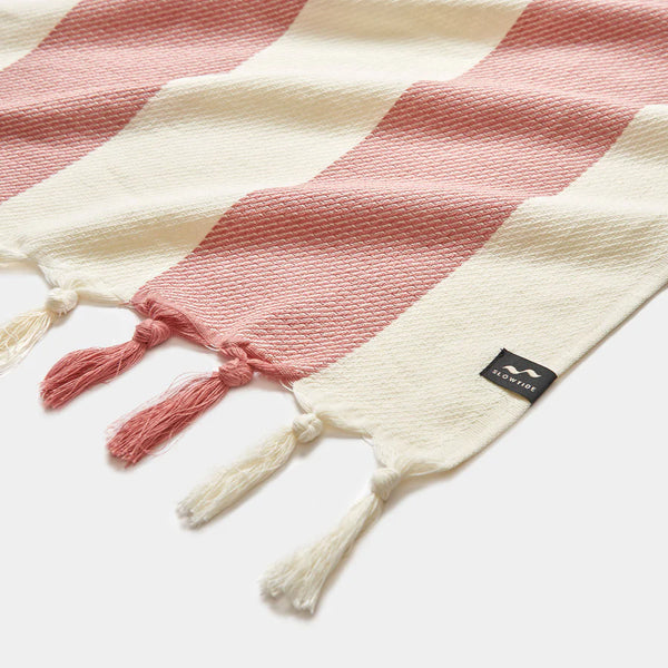 Capri Turkish Towel Pink & White Stripe