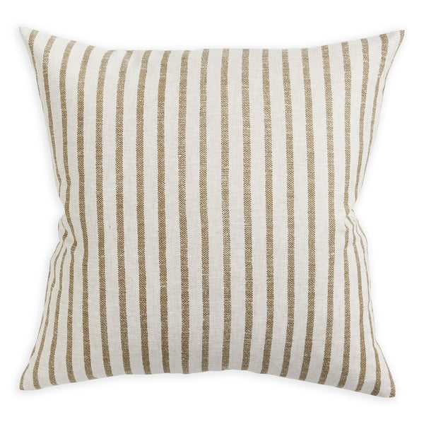 Kythira Washed Pista Linen Cushion, 20" x 20"