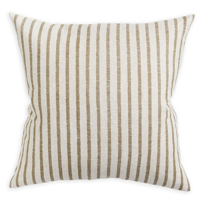 Kythira Washed Pista Linen Cushion, 20" x 20"