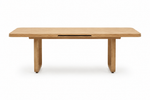 SO CHIC Extension Dining Table, Oak Aluminium, 78.7"-110"W