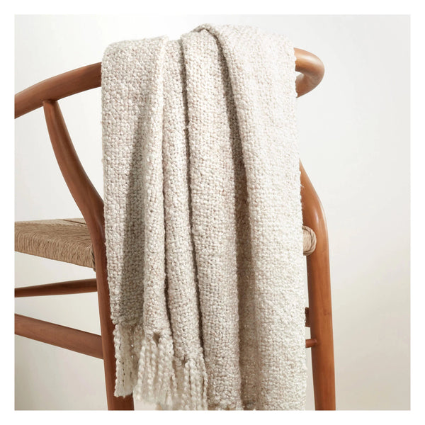 Boucle Indoor/Outdoor Throw, Natural