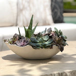 Obscura Outdoor Bowl, Warm White, 16"W x 5"H x 12"D