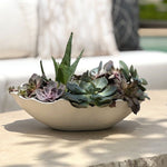 Obscura Outdoor Bowl, Warm White, 16"W x 5"H x 12"D