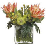 Protea/Leucospermum/Berry in Vase, Orange, 20" x 14"