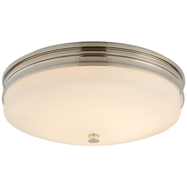 Launceton Small Flush Mount, Polished Nickel, 12.75"W