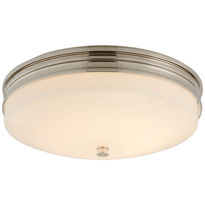 Launceton Small Flush Mount, Polished Nickel, 12.75"W