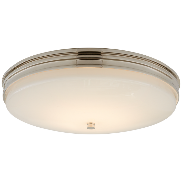 Launceton Medium Flush Mount, Polished Nickel, 16.75"W