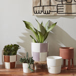 Checkerboard Pot, Brown