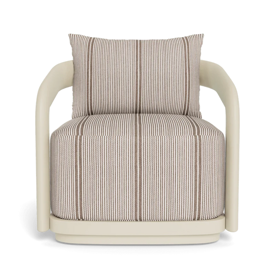 Chloe Swivel Lounge Chair - Aluminum Bone / Bateau Cocoon, 31.5"W