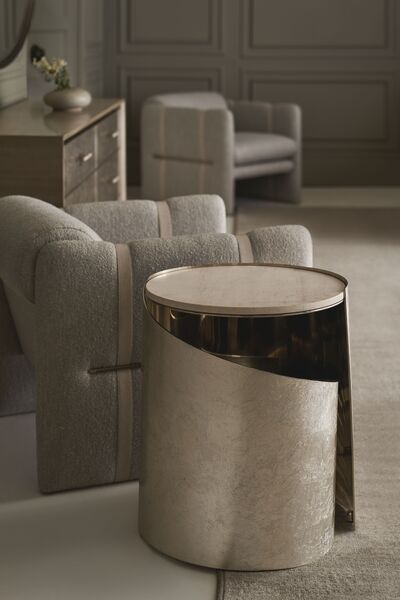 Nautilus End Table, 20" Dia x 23" H