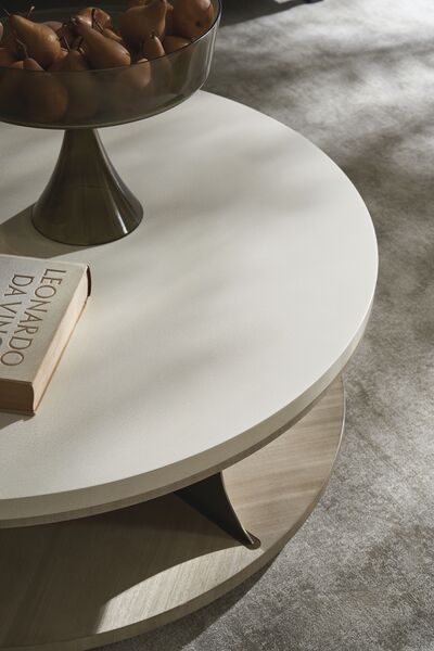 Braces Cocktail Table, 48" Dia x 15.25" H