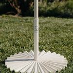 Clamshell Umbrella Base, Antique White