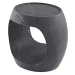 Clipper Side Table, Honed Black Marble, 2 Sizes