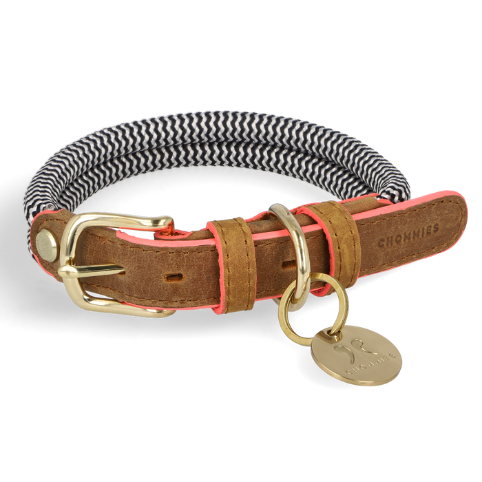 Adjustable Dog Collar, Sandton Coral Edge, 4 Sizes