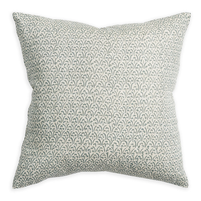 Collioure Celadon Linen Cushion, 22" x 22"