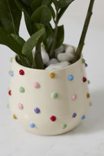Colour Dot Pot, 5.25"Dia