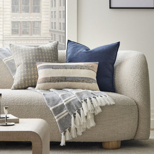 Honeycomb Silk Pillow Cover - Arctic Blue, 20" x 20"
