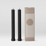 Column Pillar Candle Duo, Black