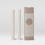 Column Pillar Candle Duo, White