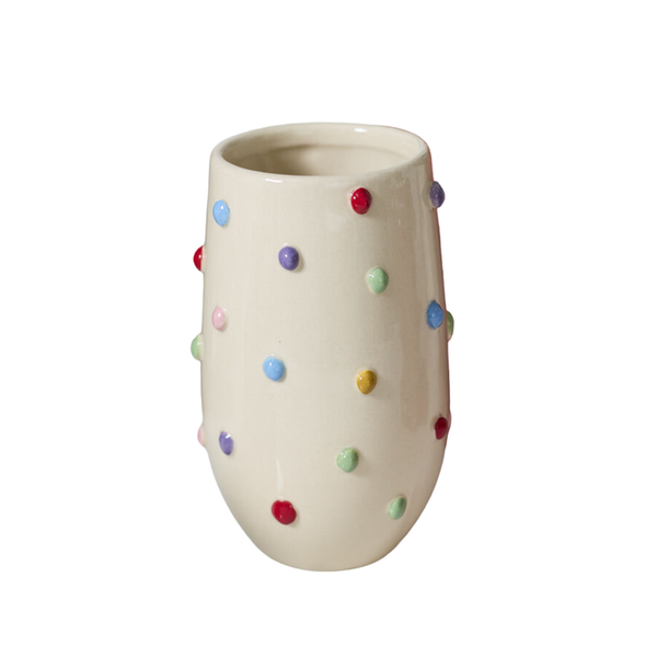 Colour Dot Vase, 4"Dia
