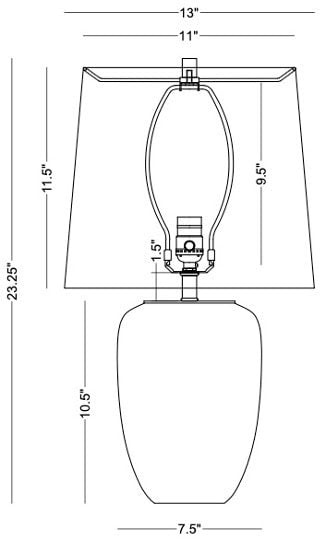 Costas Table Lamp, 23.25"H