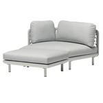 Club Right Hand Curved Chair & Ottoman