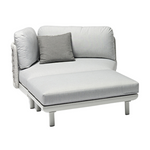 Club Right Hand Curved Chair & Ottoman