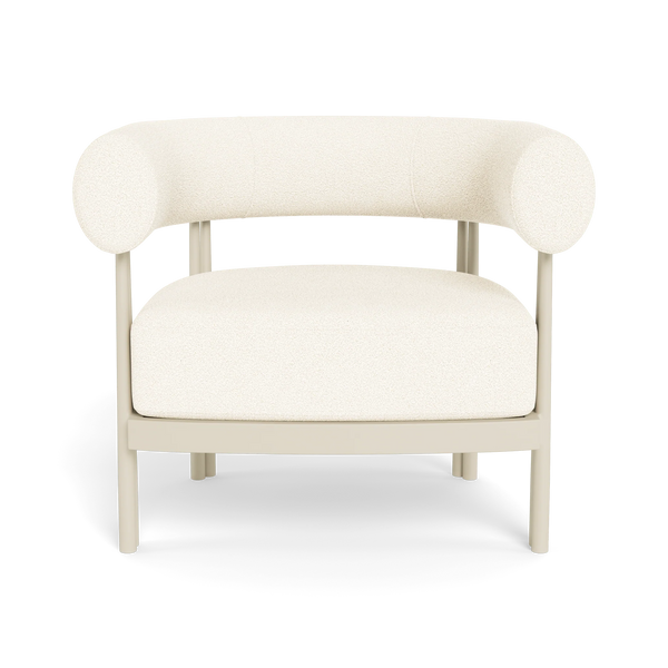 Cove Luxe Lounge Chair, Aluminum Bone/Riviera Ivory