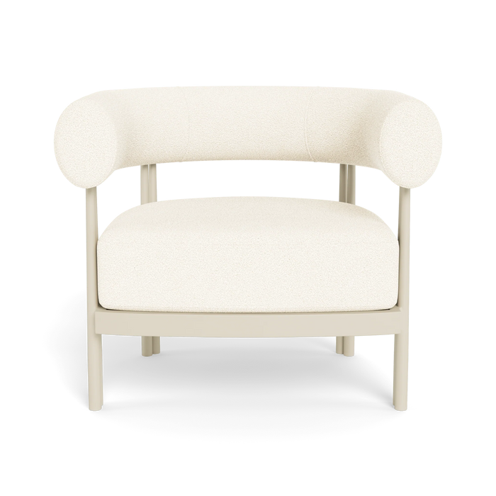 Cove Luxe Lounge Chair, Aluminum Bone/Riviera Ivory