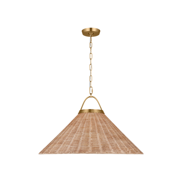 Whitby Extra Large Pendant, Burnished Brass, 22"Dia