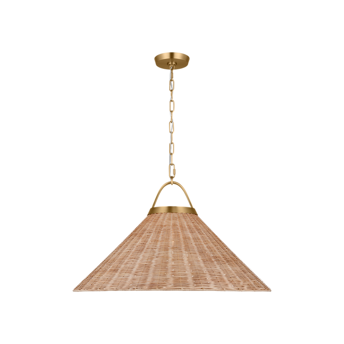 Whitby Extra Large Pendant, Burnished Brass, 22"Dia
