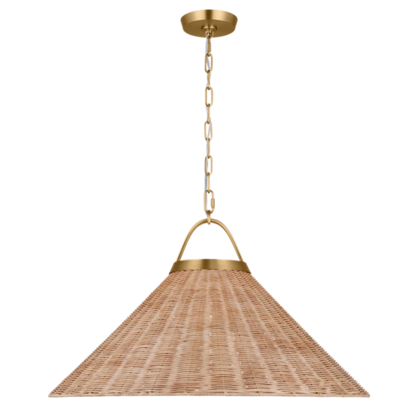 Whitby Grand Pendant, Burnished Brass, 30"Dia
