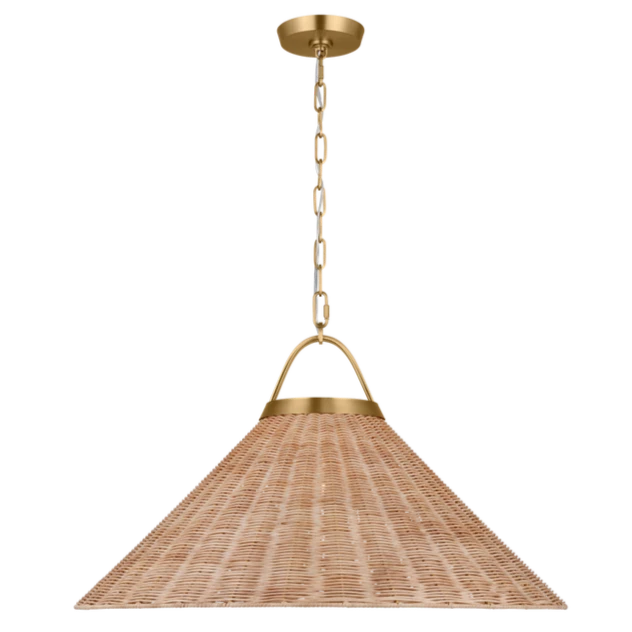 Whitby Grand Pendant, Burnished Brass, 30"Dia