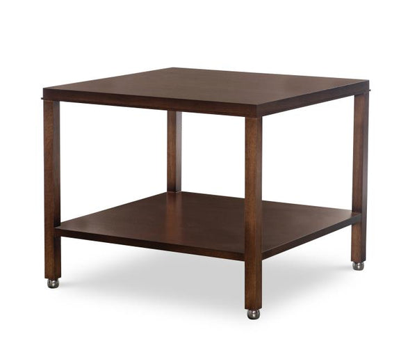 Details Bedford Side Table, City Light-Cerused, with nickel ferrule legs, 24" x 16"H