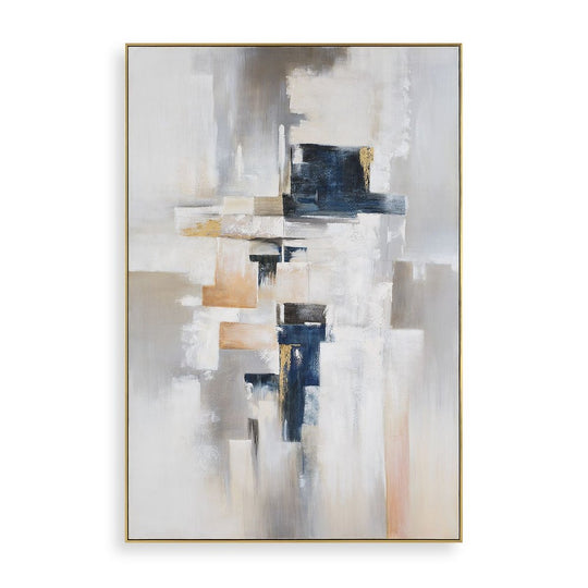 Waterfront Hand Painted Canvas, 49"W x 73"H