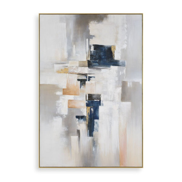 Waterfront Hand Painted Canvas, 49"W x 73"H