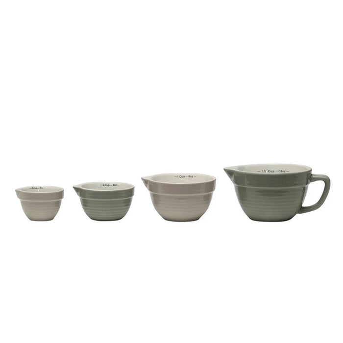 Batter Bowl Measuring Cups, Set of 4, Gray