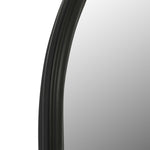 Metal Framed Oval Wall Mirror, Black, 17.75"W x 70.75"H