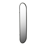 Metal Framed Oval Wall Mirror, Black, 17.75"W x 70.75"H