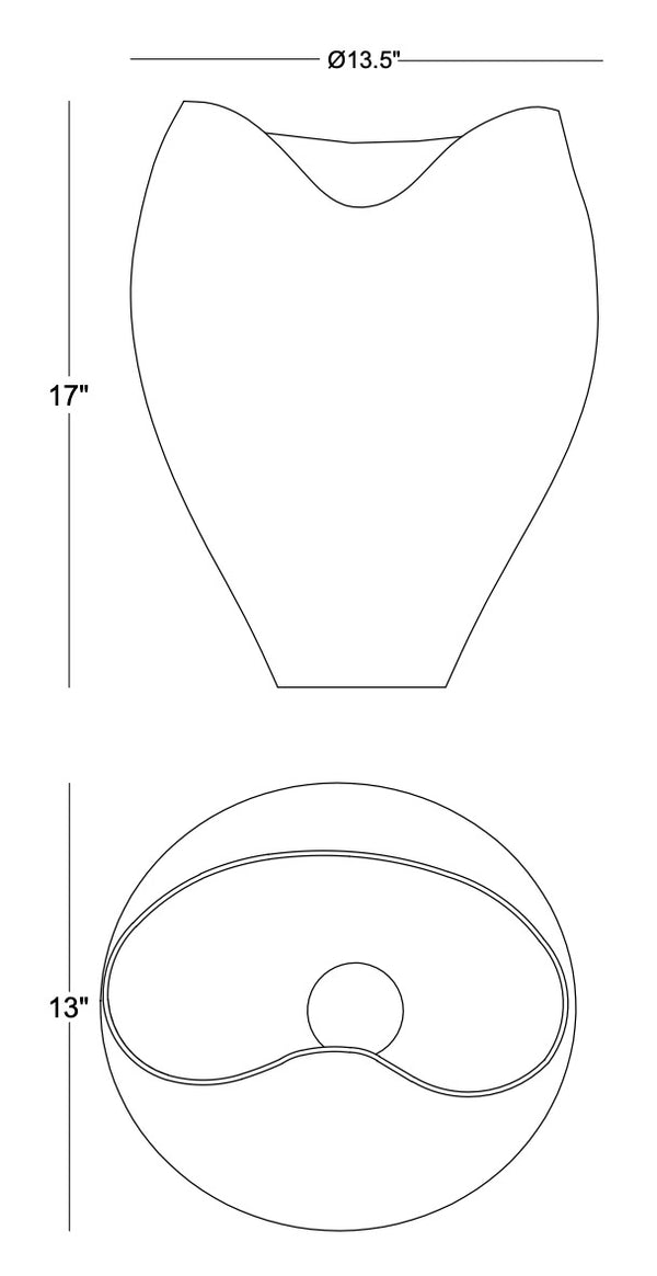 Darien Vase, 17"H