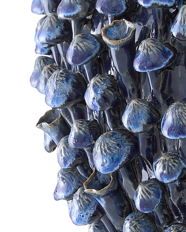 Manitapi Medium Blue Vase, 11.5"H x 11.5"Dia