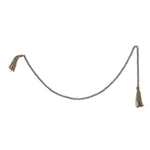 Jute and Wood Bead Garland with Tassels - Grey