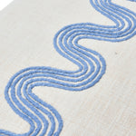 Lumbar Pillow with Embroidered Pattern & Tassels, 24" x 12"