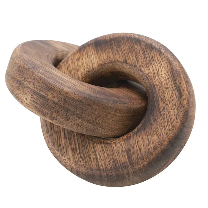Mango Wood Chain Décor with 2 Links