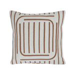 Woven Cotton Reversible Pillow w/ Lines, 20" X 20"