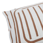 Woven Cotton Reversible Pillow w/ Lines, 20" X 20"