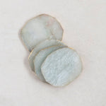Quartz Coasters with Gold Edge, Set of 4