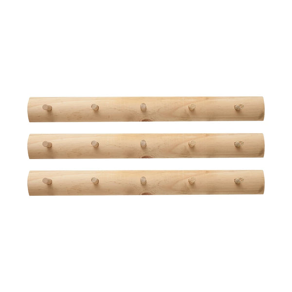 Paulownia Wood Wall Hooks with 5 Hooks